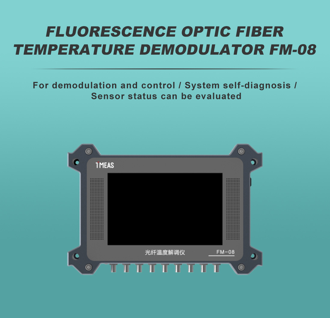 Fluorescence optic fiber temperature demodulator FM-08